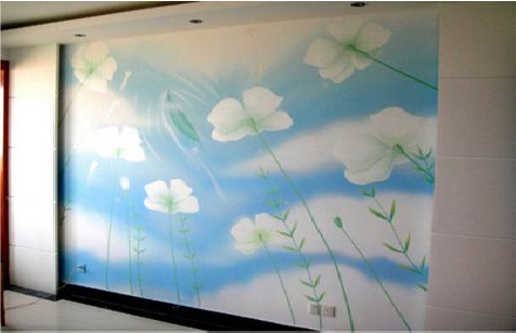 湖口画墙绘怎么画好白云的蓬松感？