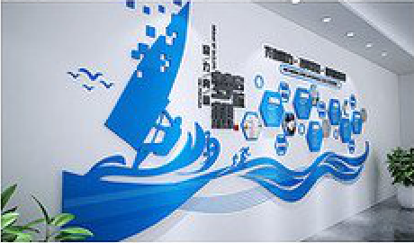 湖口海浪主题文化墙如何设计？