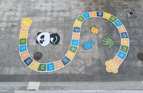 湖口地面游戏彩绘