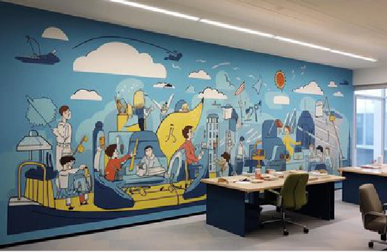 湖口办公室墙绘的特点。