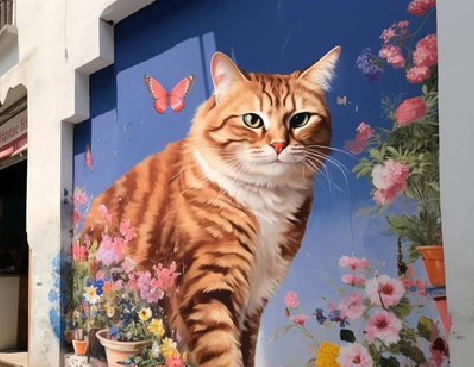 湖口自己绘制有个性的手绘墙